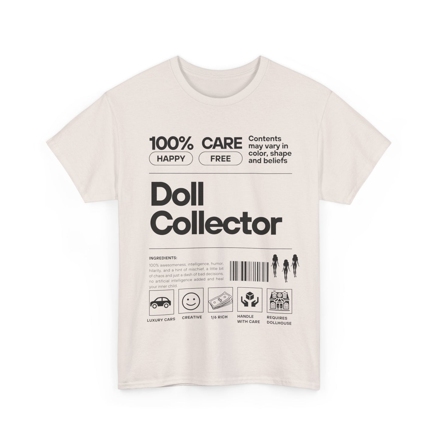 DOLL COLLECTOR INGREDIANTS Unisex Heavy Cotton Tee