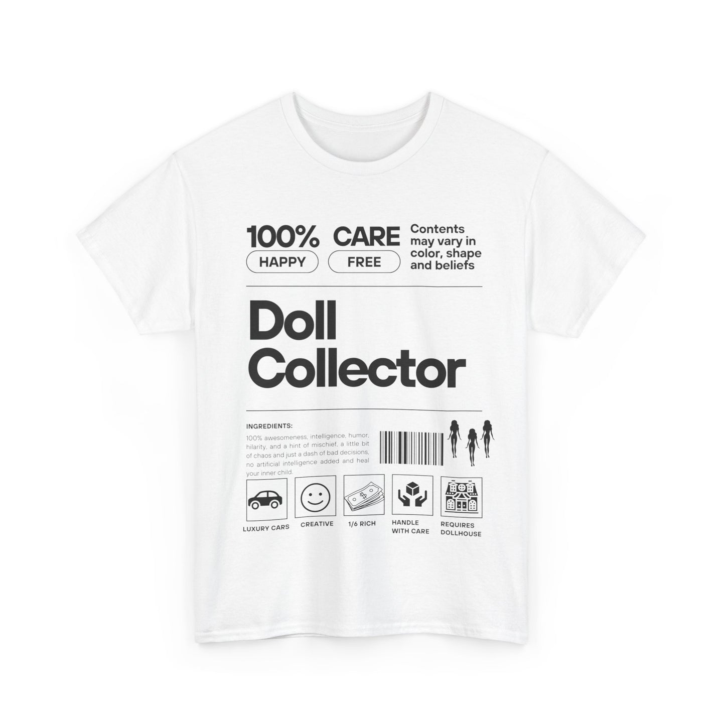 DOLL COLLECTOR INGREDIANTS Unisex Heavy Cotton Tee