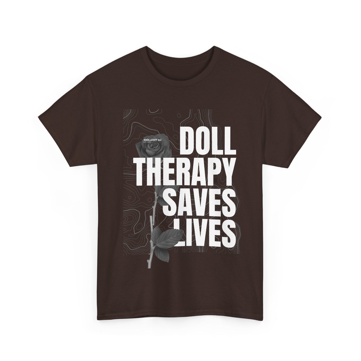 WHITE LETTERS DARK COLORS DOLL COLLECTOR INGREDIANTS Unisex Heavy Cotton Tee