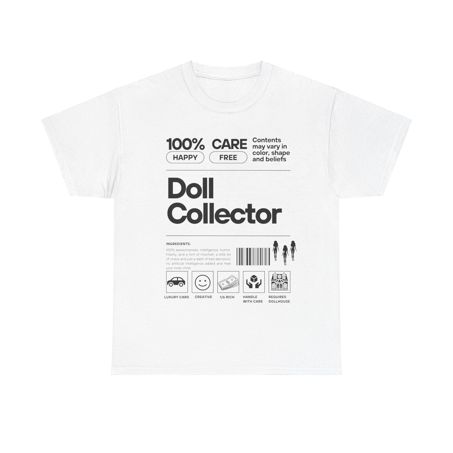 DOLL COLLECTOR INGREDIANTS Unisex Heavy Cotton Tee