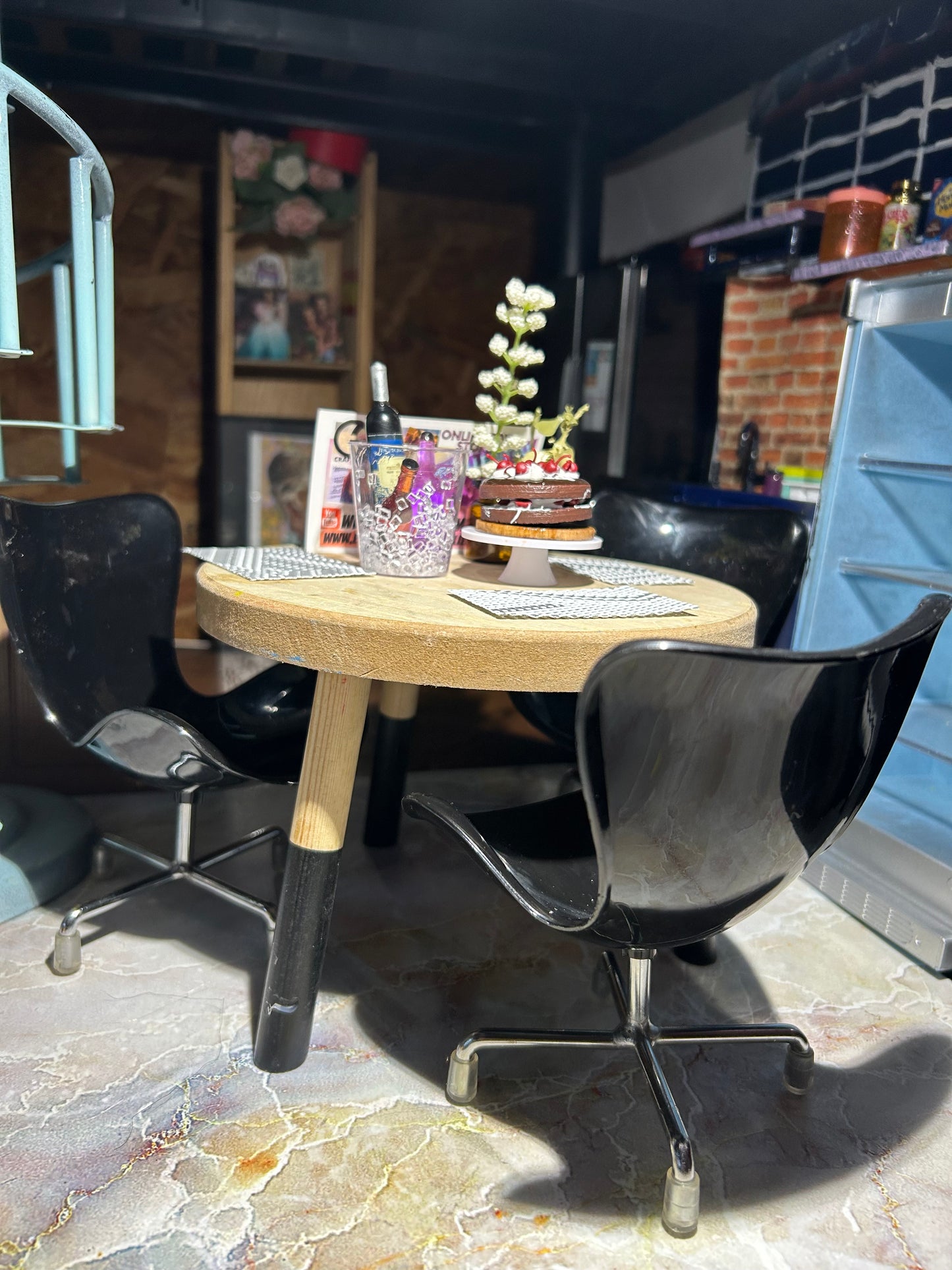 Dollhouse Table and two chairs set