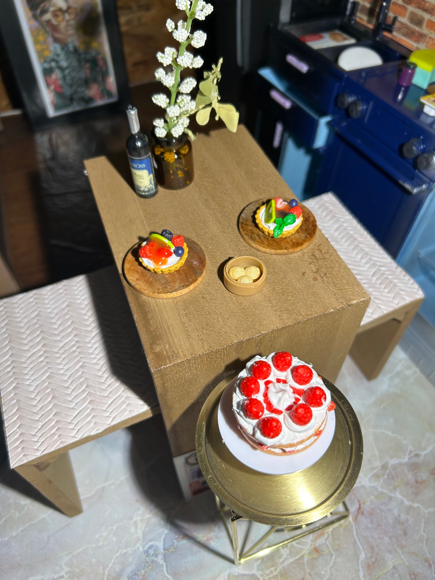 Dollhouse Table and two chairs set